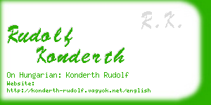 rudolf konderth business card